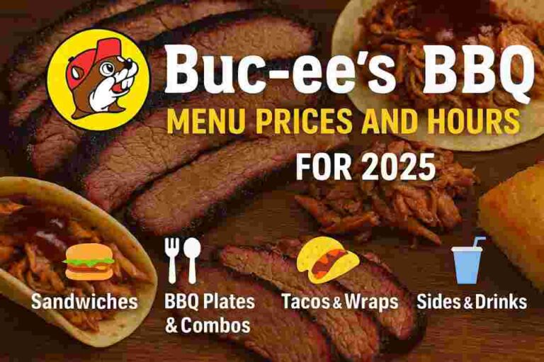 Bucees BBQ menu prices and hours
